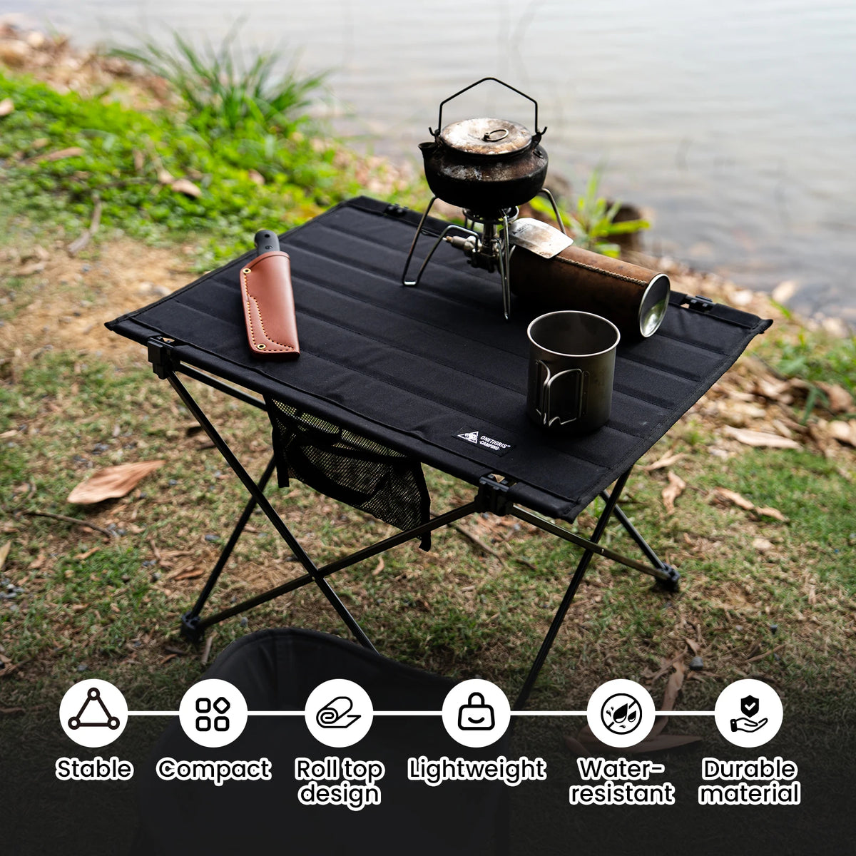 OneTigris Foldable Camping Table With Portable Storage For Outdoor Trips