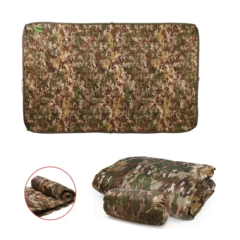 Tactical Camouflage Water Repellent Quilted Poncho Liner Blanket