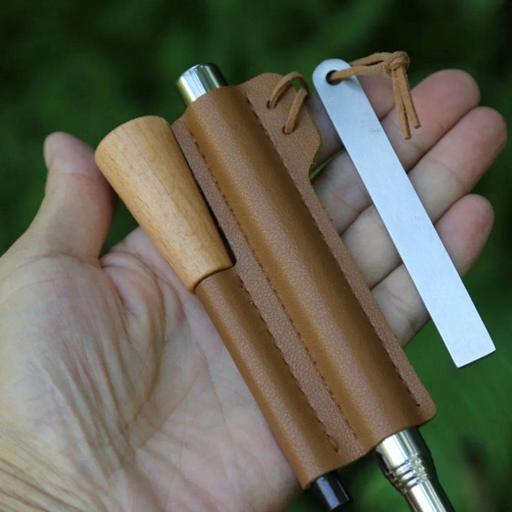 Iron Magnesium Fire Starter Kit for Waterproof Camping and Hiking