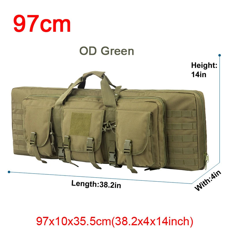 LQARMY Tactical Double Rifle Case With Molle Hunting Backpack