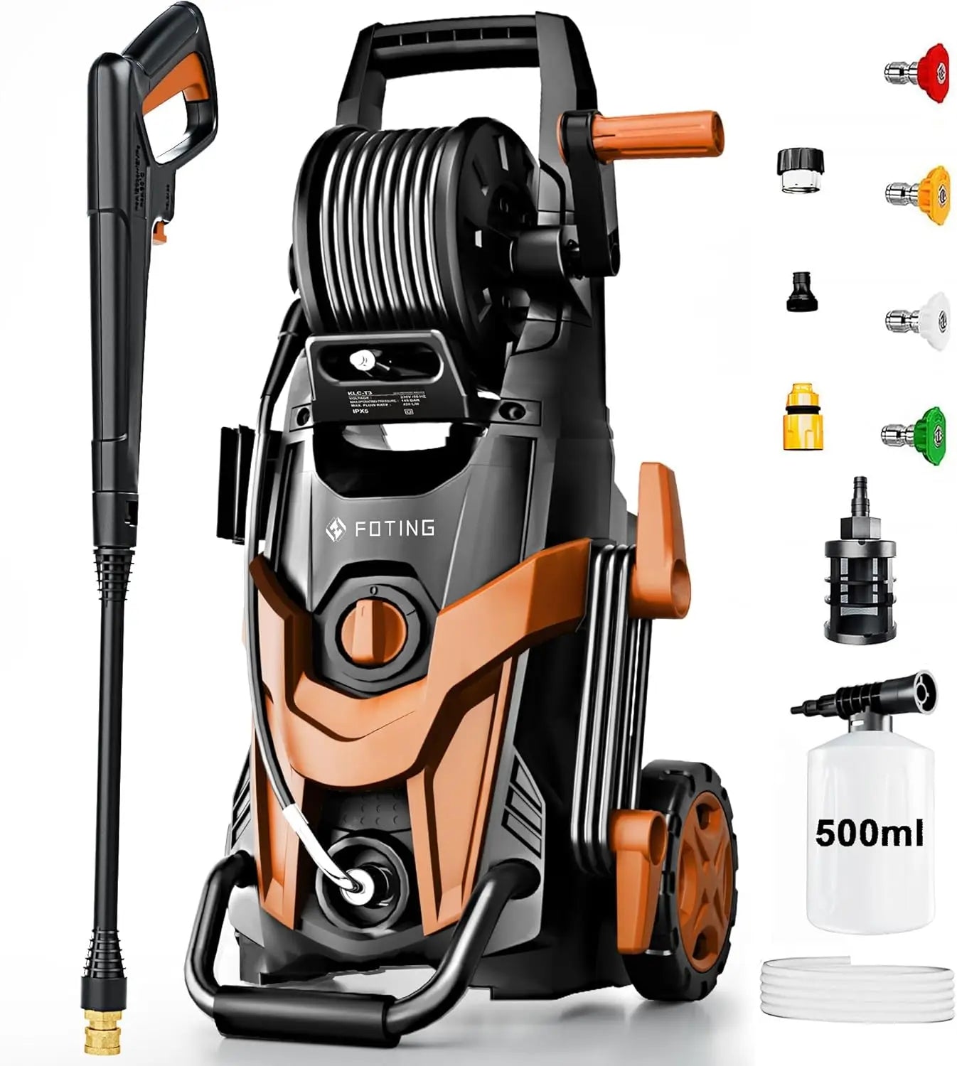 Foting Electric Pressure Washer 4800 PSI For Home Driveway Cleaning