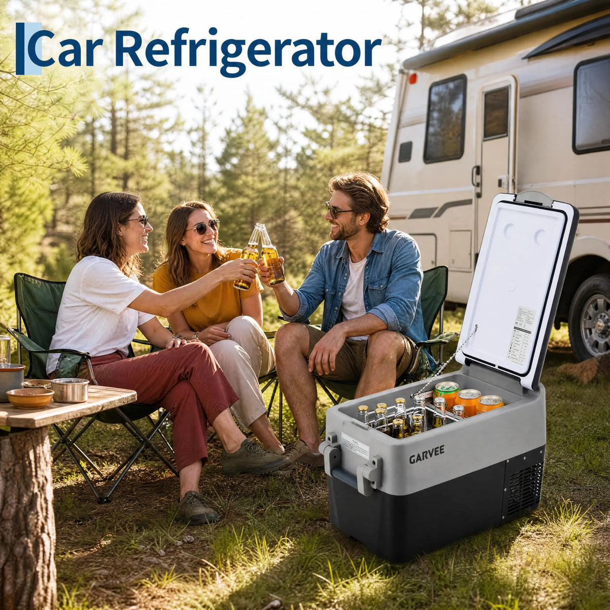 Studyset Dual Zone Portable Car Refrigerator Freezer With App Control