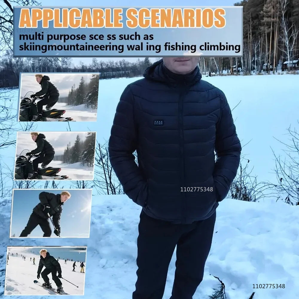 Men And Women Heated Thermal Winter Jacket For Outdoor Activities