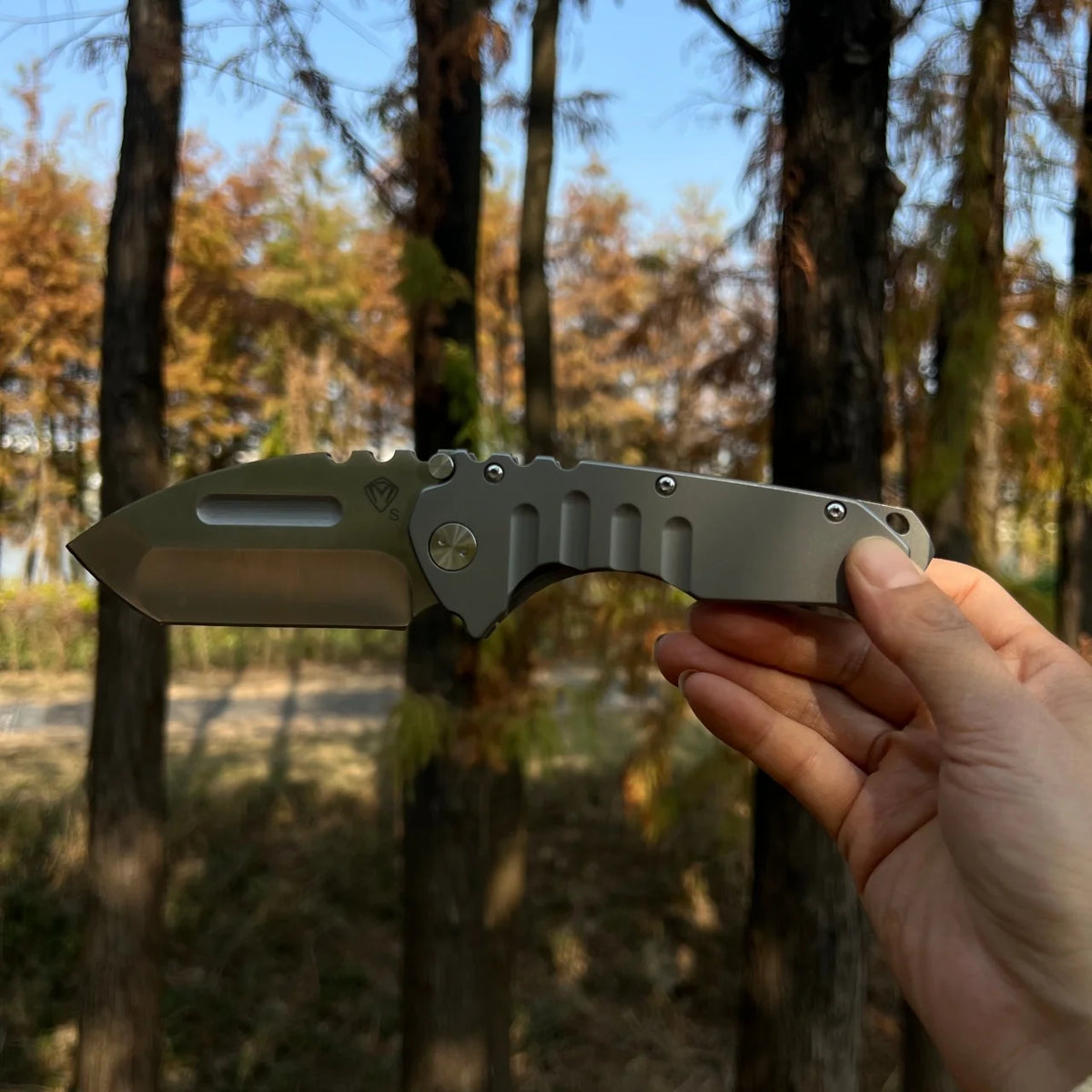 HX Outdoors D2 Steel Folding Knife For Camping And Fishing