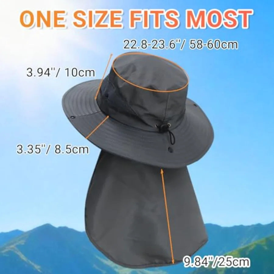 Upf 50+ Polyester Wide Brim Bucket Hat Sun Protection