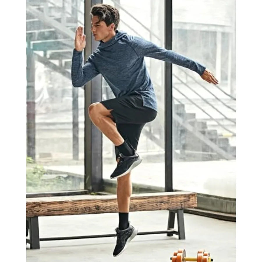 Men Quick Dry Athletic Running Shorts With Deep Pockets