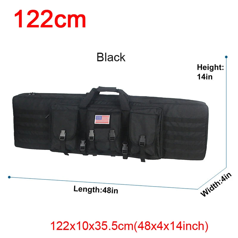 LQARMY Tactical Double Rifle Case With Molle Hunting Backpack