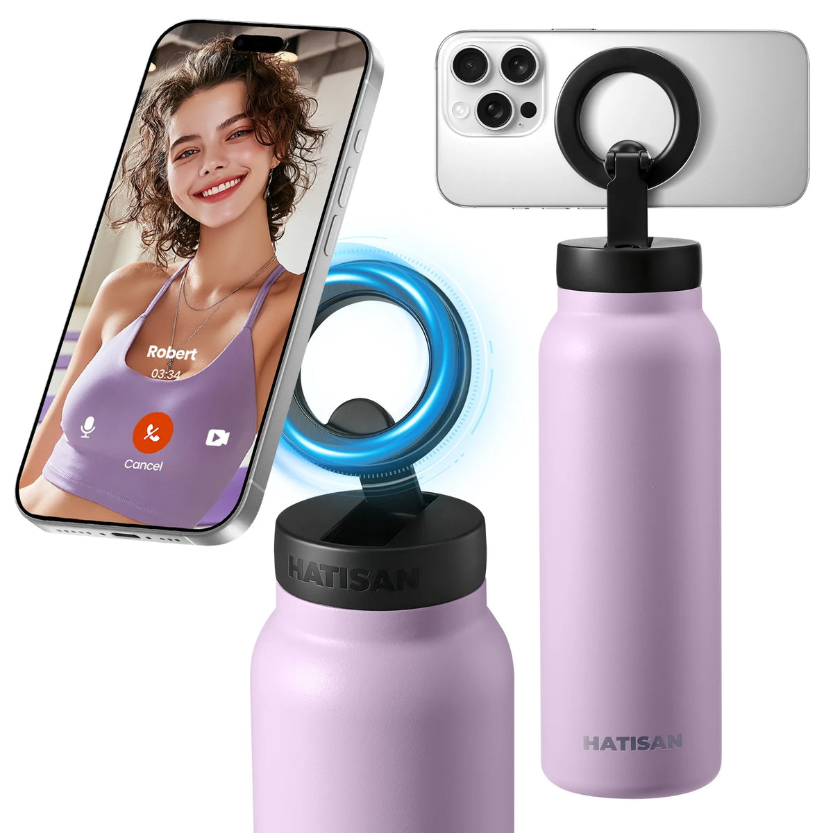 HATISAN Stainless Steel Insulated Vacuum Flask for Drinks