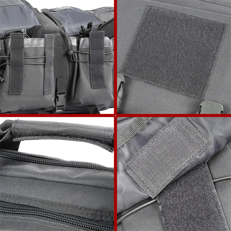 LQARMY Tactical Double Rifle Case With Molle Hunting Backpack
