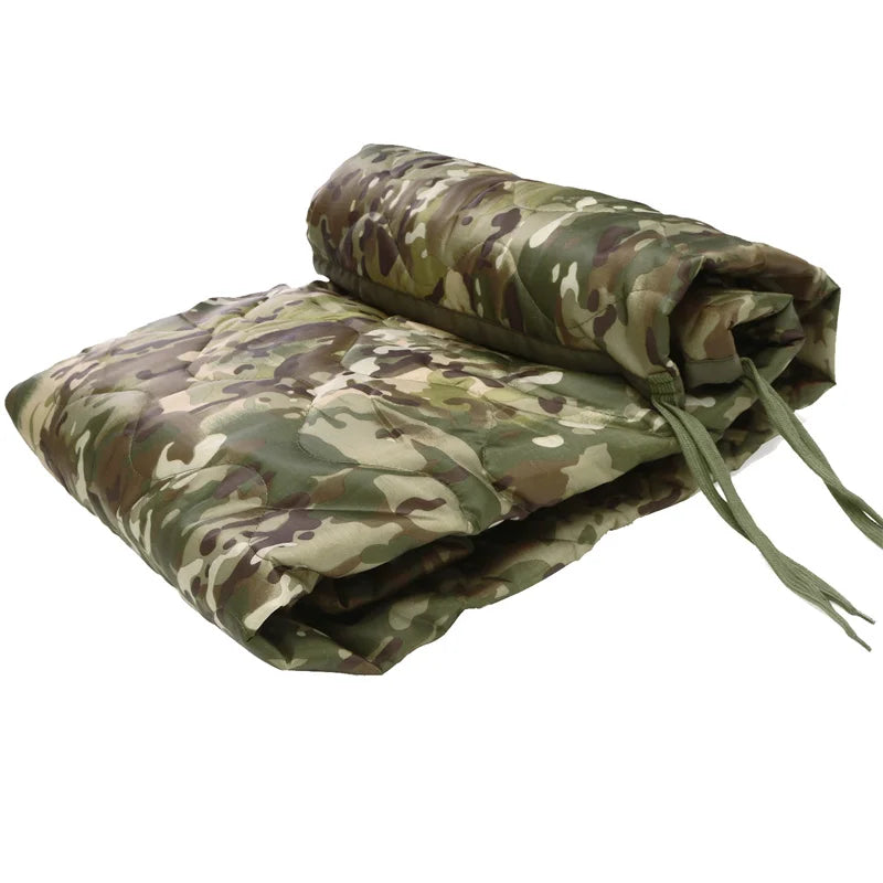 Tactical Water Repellent Quilted Woobie Blanket For Camping