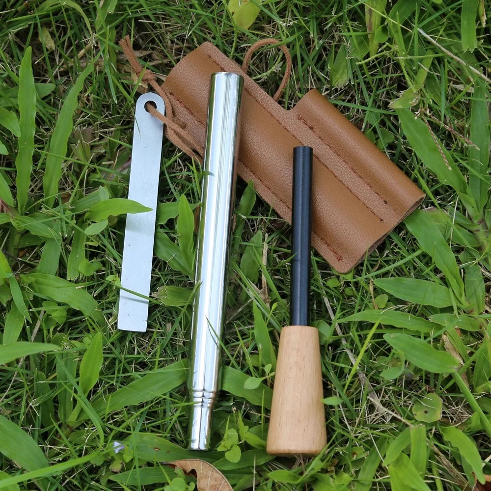 Iron Magnesium Fire Starter Kit for Waterproof Camping and Hiking