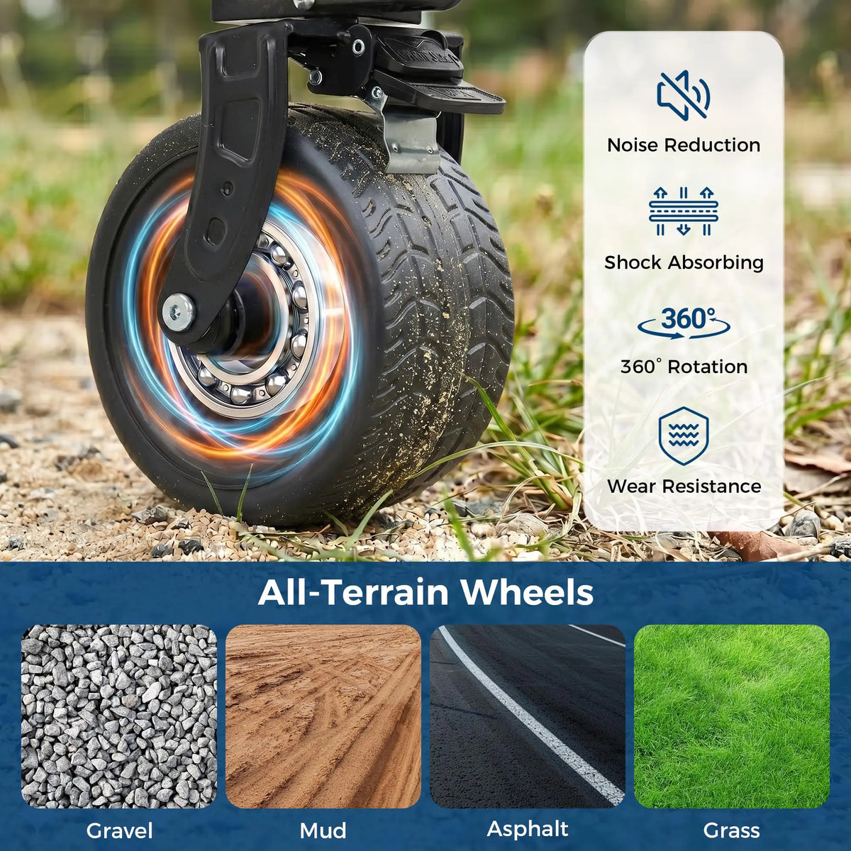 Collapsible Heavy Duty Garden Utility Wagon With All Terrain Wheels