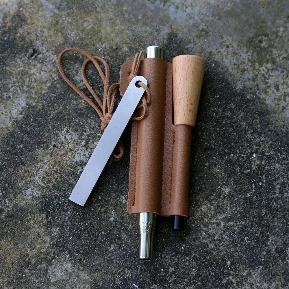Iron Magnesium Fire Starter Kit for Waterproof Camping and Hiking