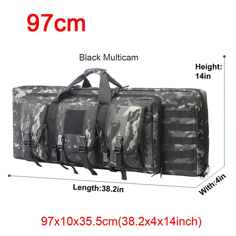 LQARMY Tactical Double Rifle Case With Molle Hunting Backpack
