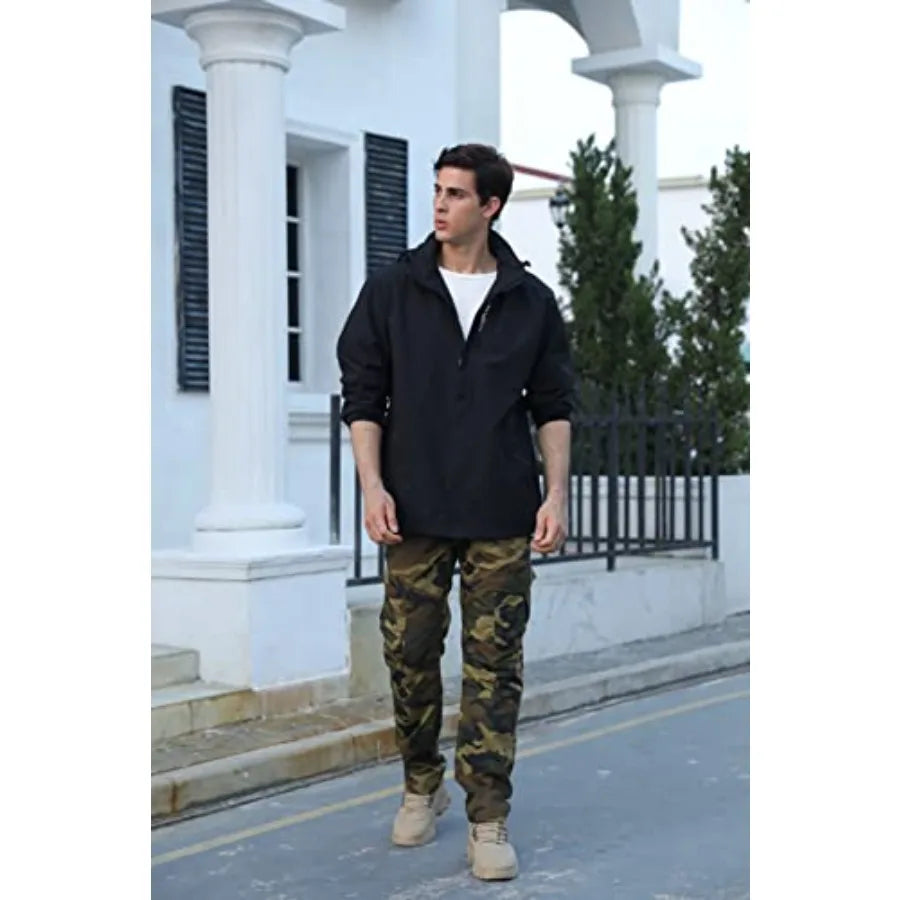Lightweight Waterproof Hooded Rain Jacket For Hiking And Outdoor Use