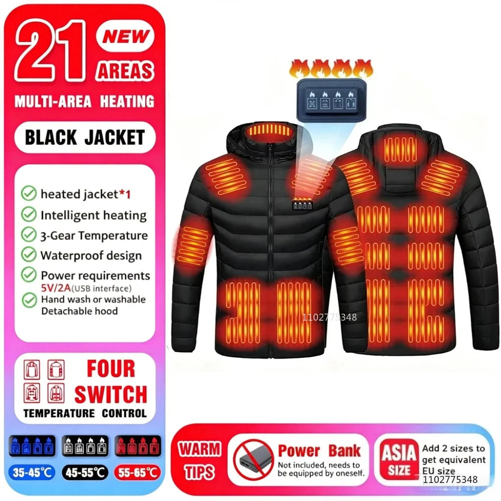 Unisex Heated Winter Jacket For Hunting Hiking Camping Tank?
