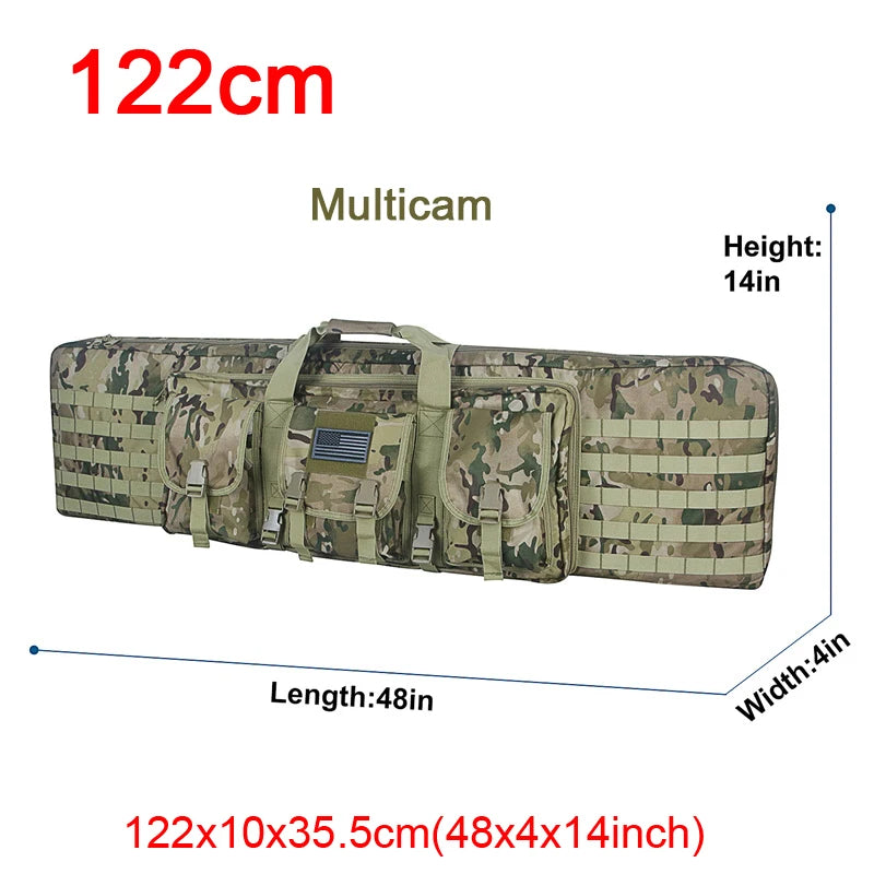 LQARMY Tactical Double Rifle Case With Molle Hunting Backpack