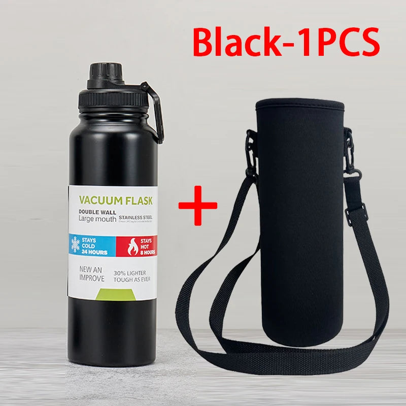 600/800/1000ML Thermos Bottle Stainless Steel Car Thermal Cup Keeps Cold and Heat Thermal Mug Sports Insulated Cup Vacuum Flask