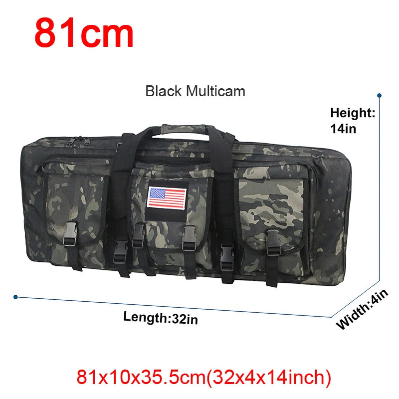 LQARMY Tactical Double Rifle Case With Molle Hunting Backpack
