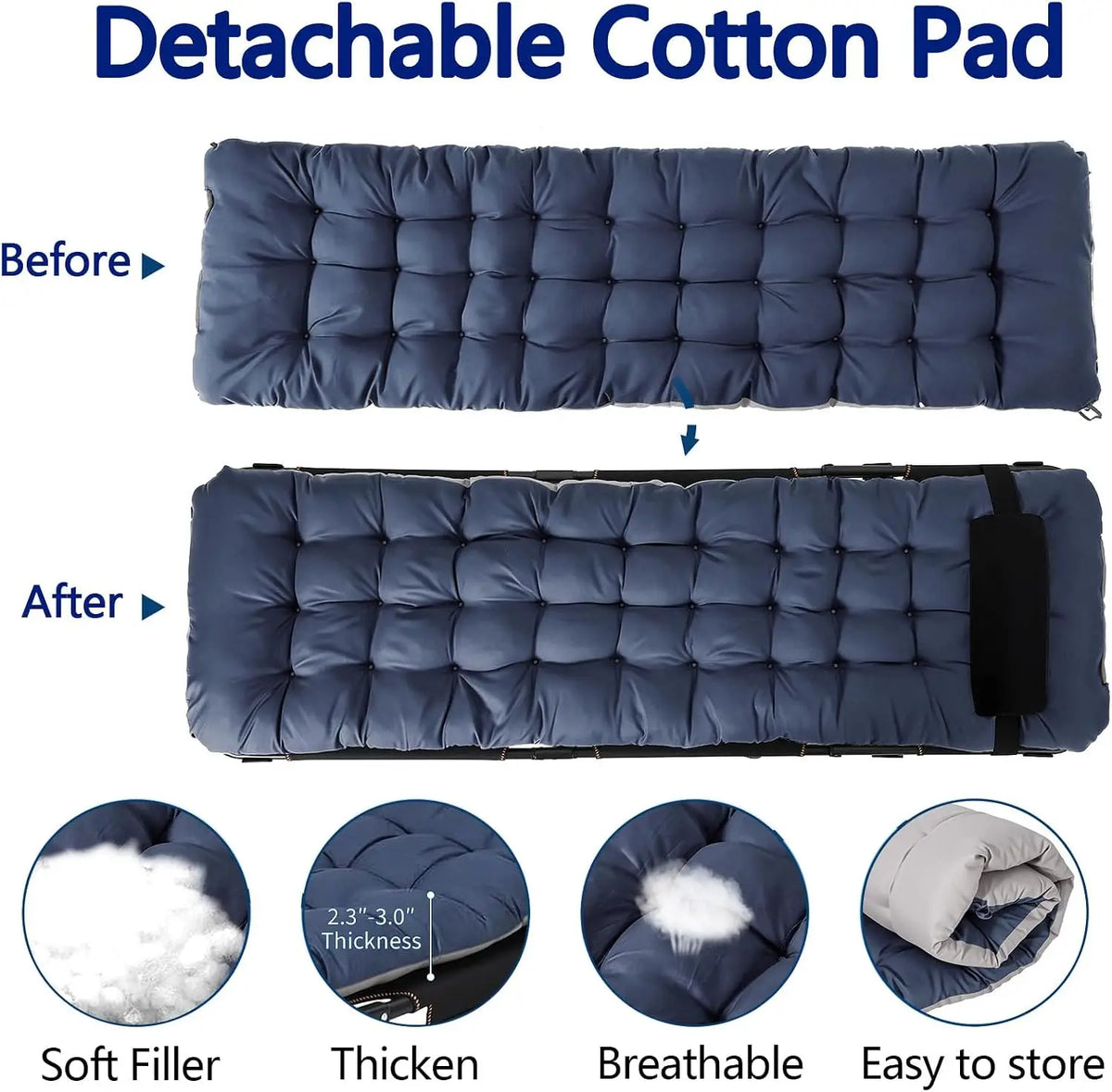 Garvee Foldable Camping Cot for Adults with Mattress