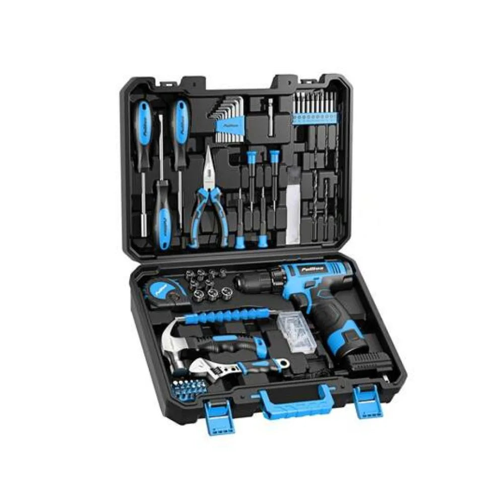 12V Cordless Drill Set for Women 126 Piece Home Tool Kit with Battery Charger Electric Screwdriver DIY Furniture Repair