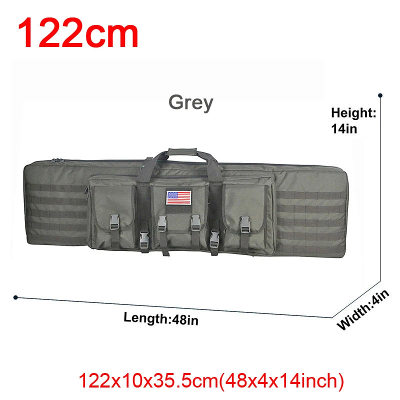 LQARMY Tactical Double Rifle Case With Molle Hunting Backpack