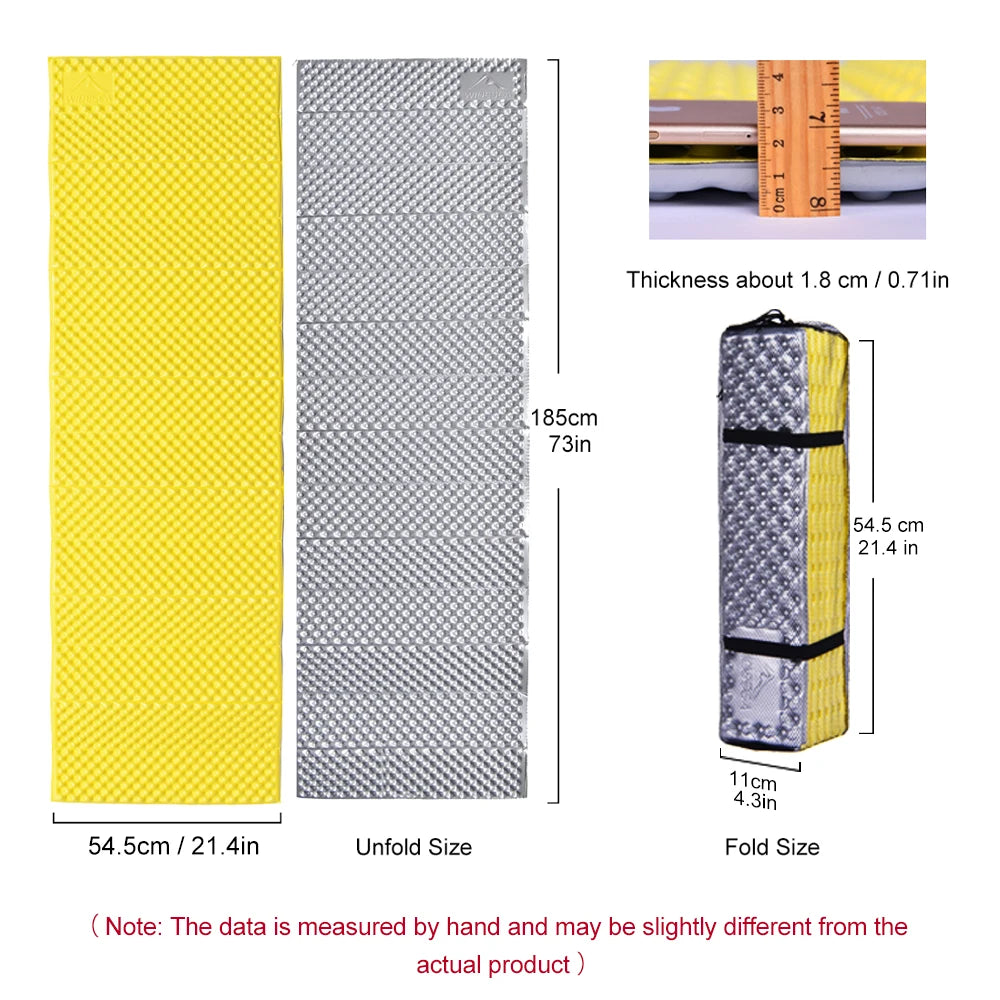 Widesea Camping Mat Portable Sleeping Pad Picnic Foam Bed Mattress Travel Trekking Equipment Blanket Waterproof Moistureproof