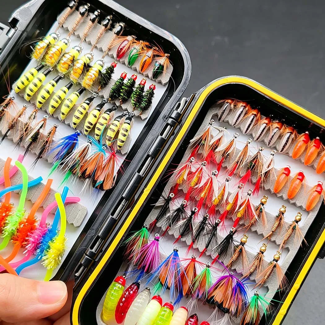 Fly Fishing Flies Set With Boxes For Trout And Bass