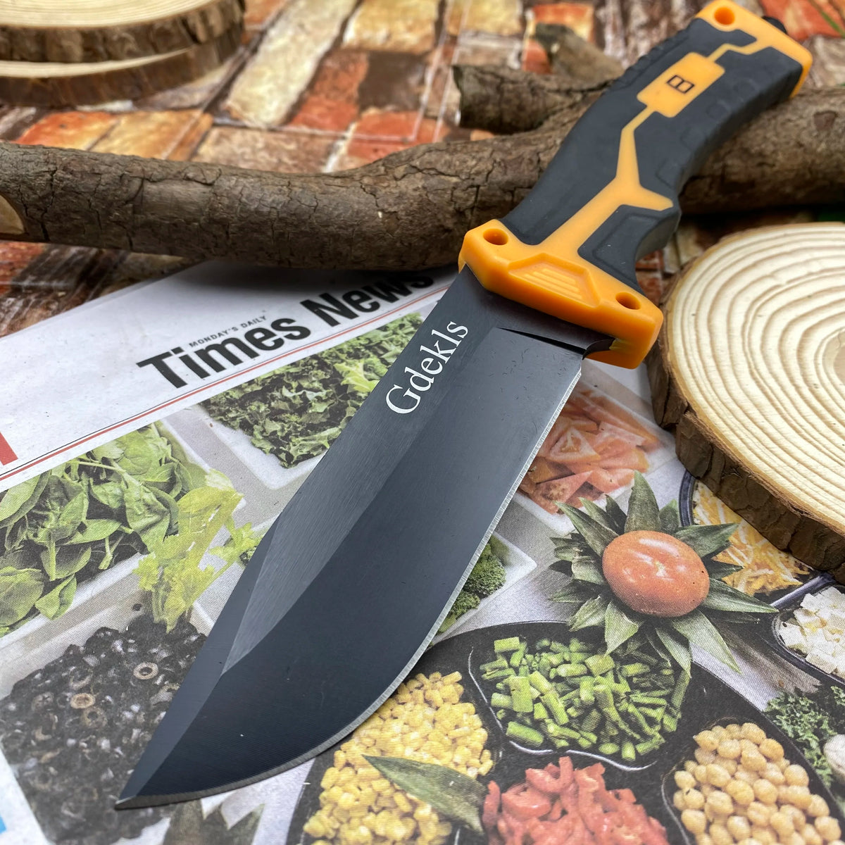 Gdekls Stainless Steel Fixed Blade Outdoor Survival Knife With Sheath