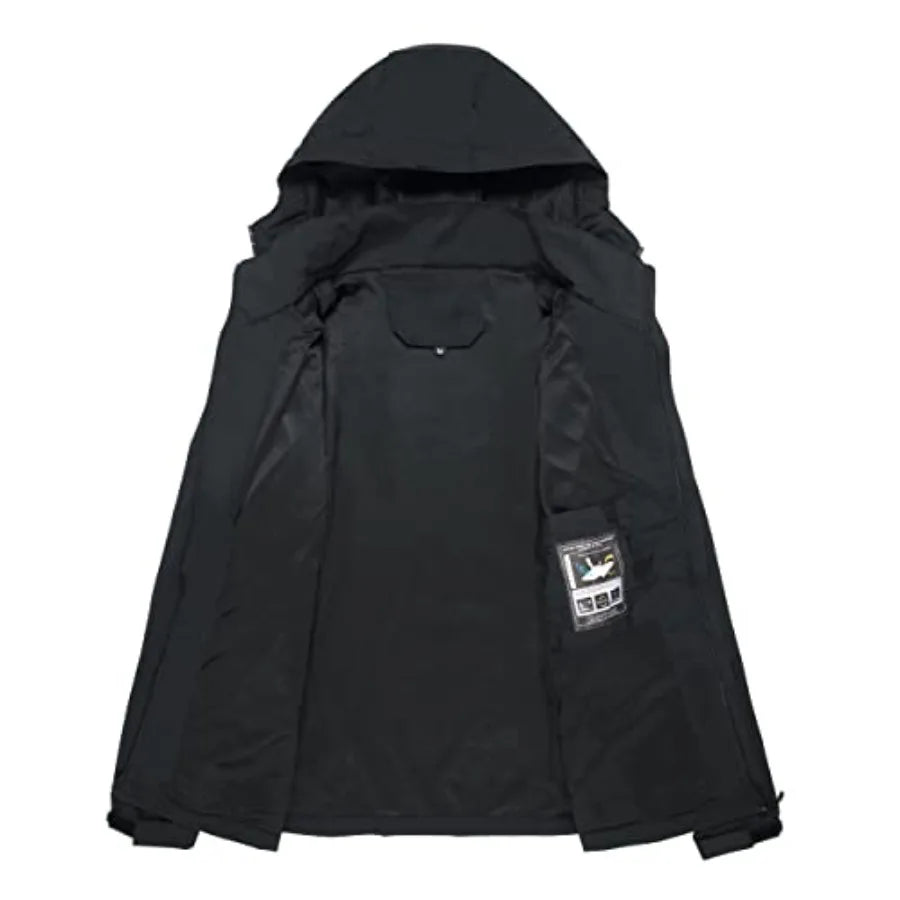 Lightweight Waterproof Hooded Rain Jacket For Hiking And Outdoor Use