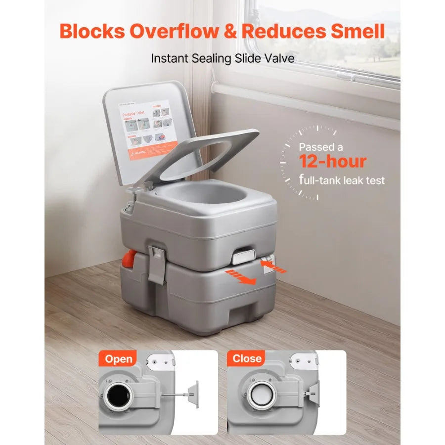 Portable Camping Toilet With Detachable Waste Tank For Outdoor Travel