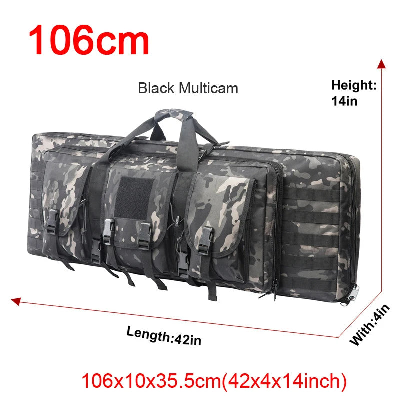 LQARMY Tactical Double Rifle Case With Molle Hunting Backpack