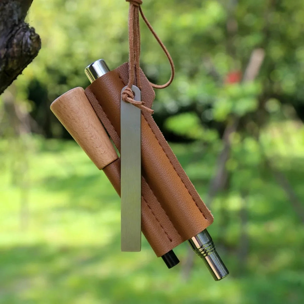 Iron Magnesium Fire Starter Kit for Waterproof Camping and Hiking