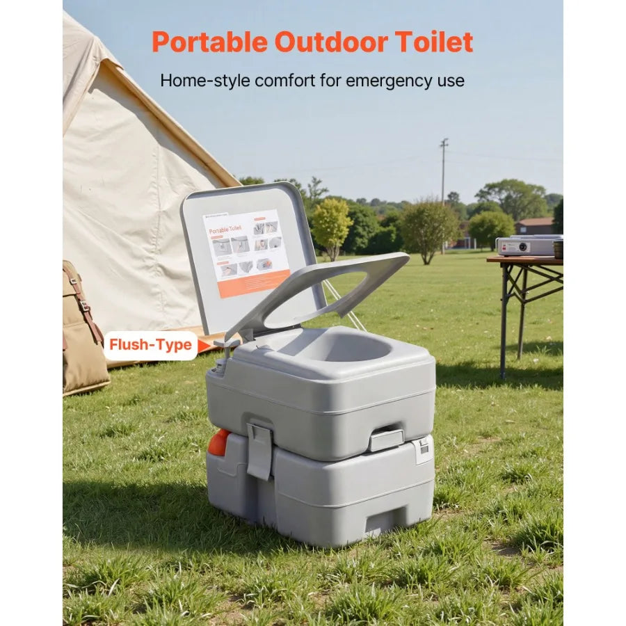 Portable Camping Toilet With Detachable Waste Tank For Outdoor Travel