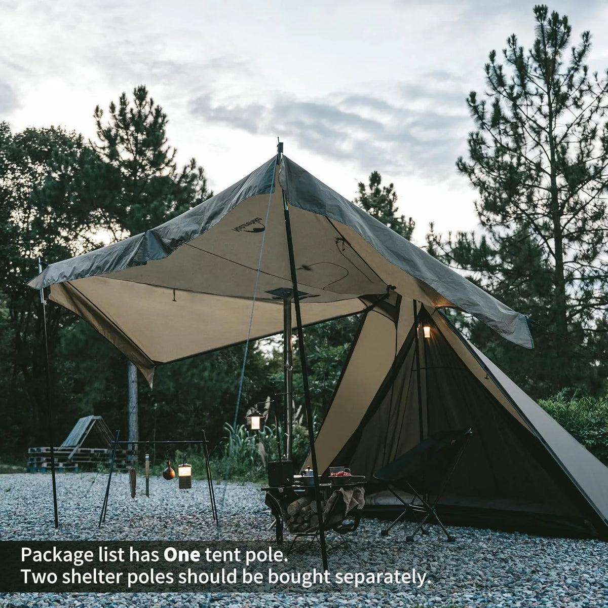 Naturehike Double Layer Camping Tent With Chimney Window