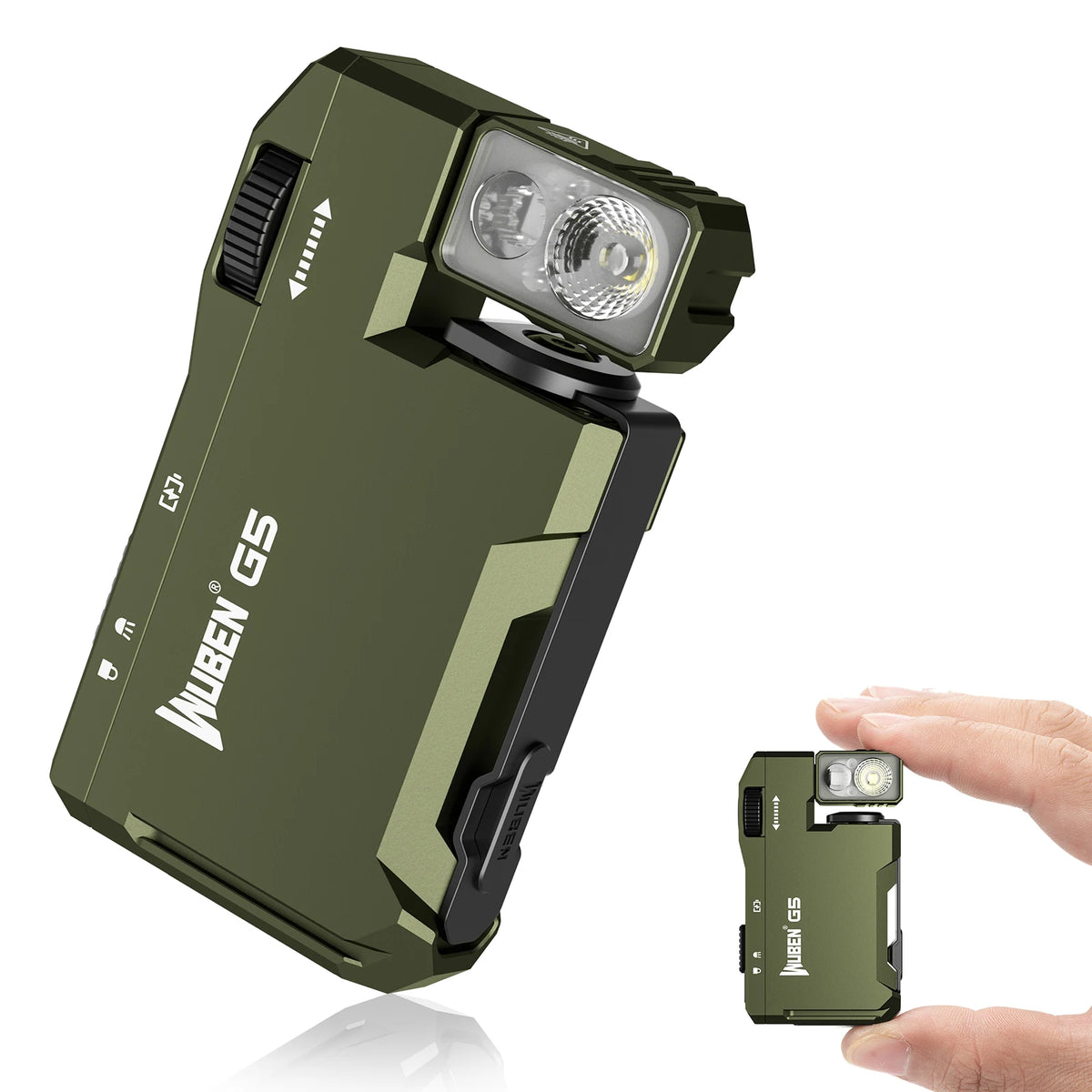 WUBEN G5 Rechargeable Magnetic LED EDC Flashlight for Handsfree Use