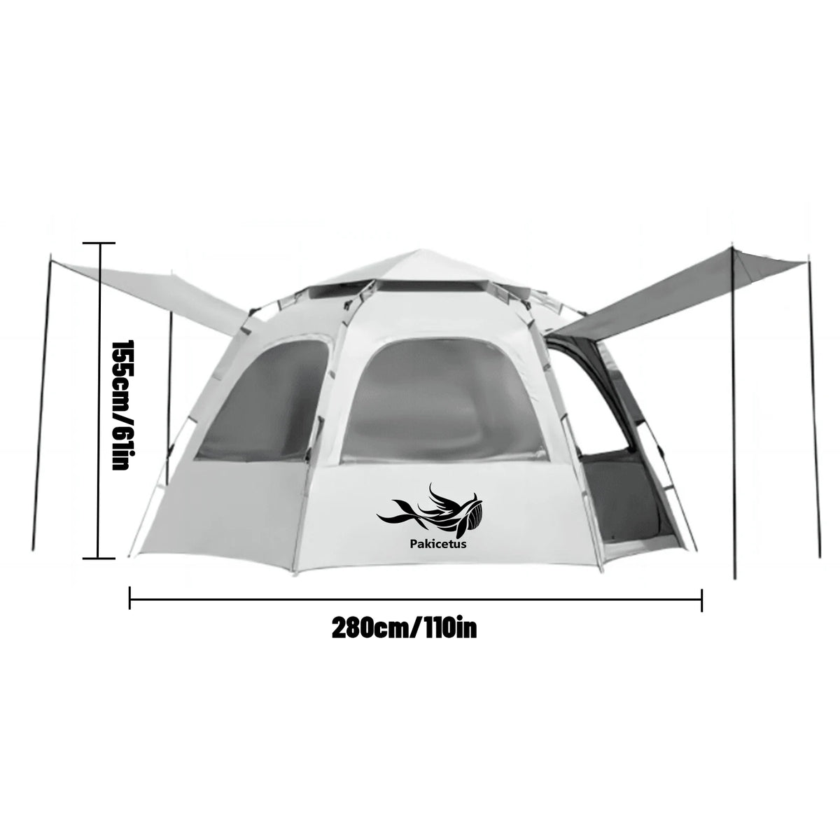 Pakicetus Instant Pop Up Camping Tent With Quick Easy Setup