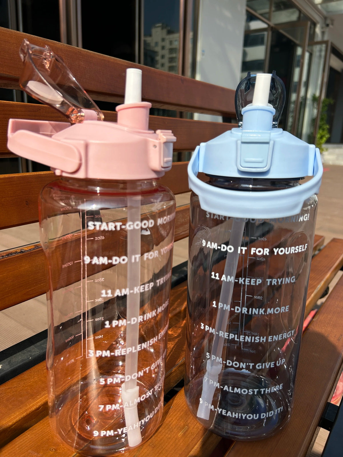 2 Liters Plastic Kettle Large Portable Travel Water Bottle with Straw Sports Fitness Cup High Value Big Fat Cup Adult Universal