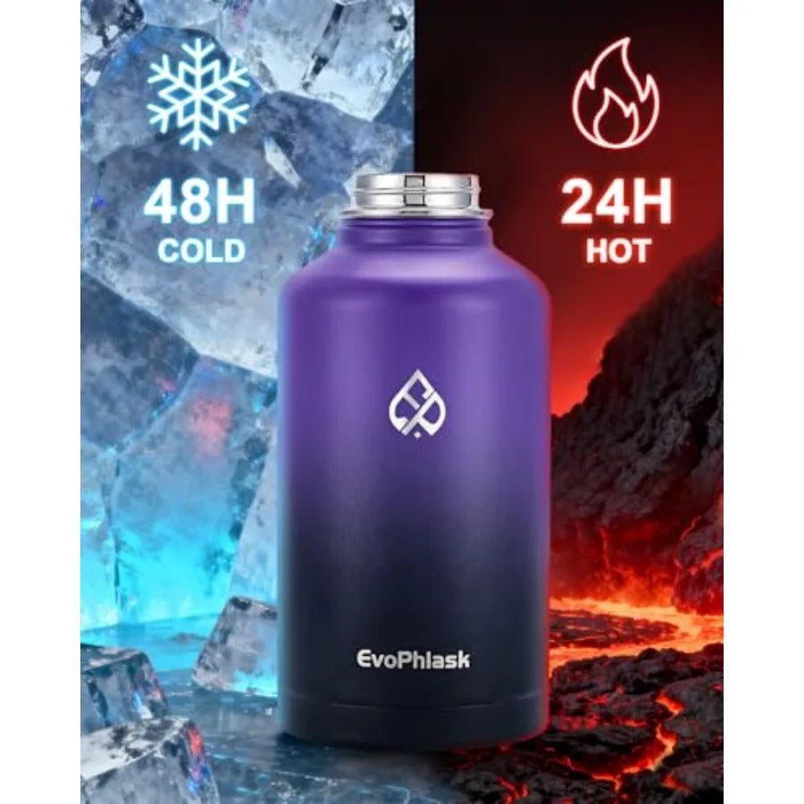 Insulated Vacuum Stainless Steel Water Bottle for Travel and Sports