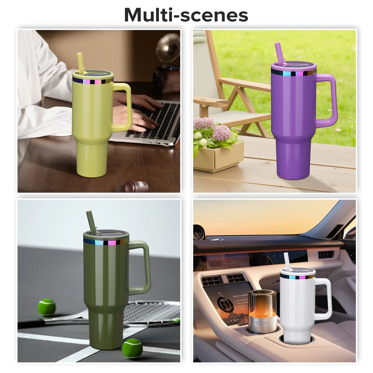 Fastsub Stainless Steel Insulated Tumbler With Handle for Hot and Cold Drinks