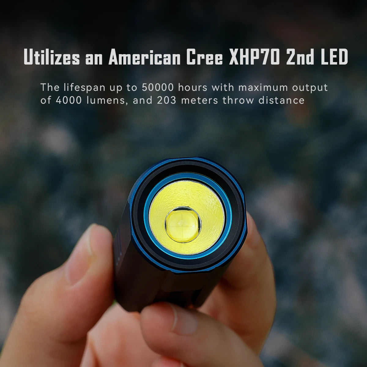 IMALENT LD70 Rechargeable Tactical LED Flashlight for Camping and Emergencies