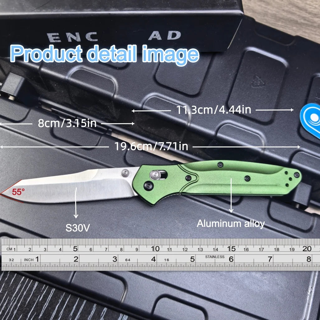 Osborne Bm940 Stainless Steel Drop Point Folding Knife With Aluminum Handle