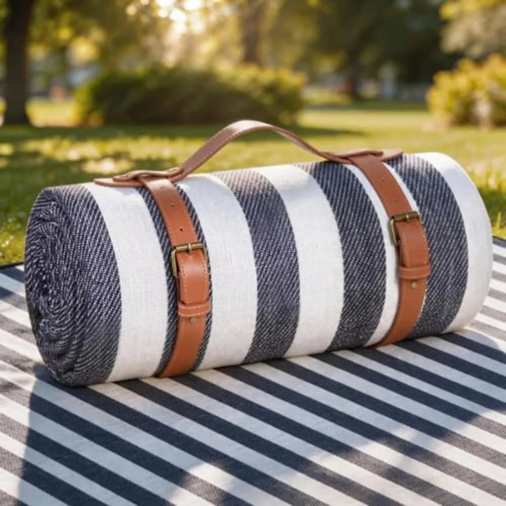 Waterproof Canvas Picnic And Beach Blanket For Outdoor Family Use
