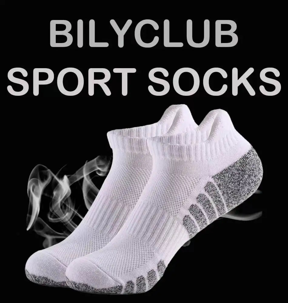 ZYCSNH 3 Pair Cotton Ankle Socks Professional Athletic Performance Hosiery
