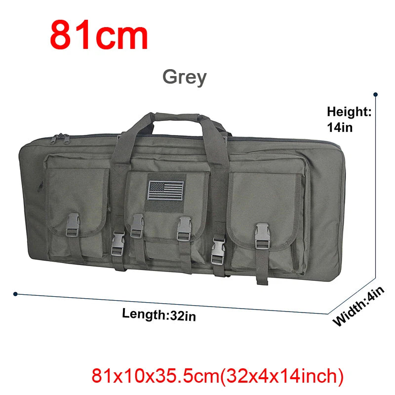 LQARMY Tactical Double Rifle Case With Molle Hunting Backpack