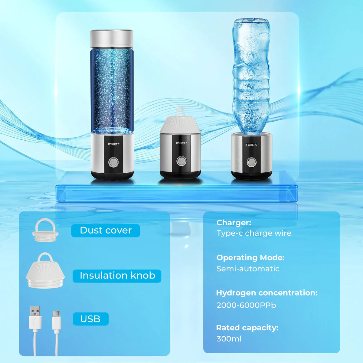 Portable Hydrogen Water Bottle With Advanced Water Generation Technology