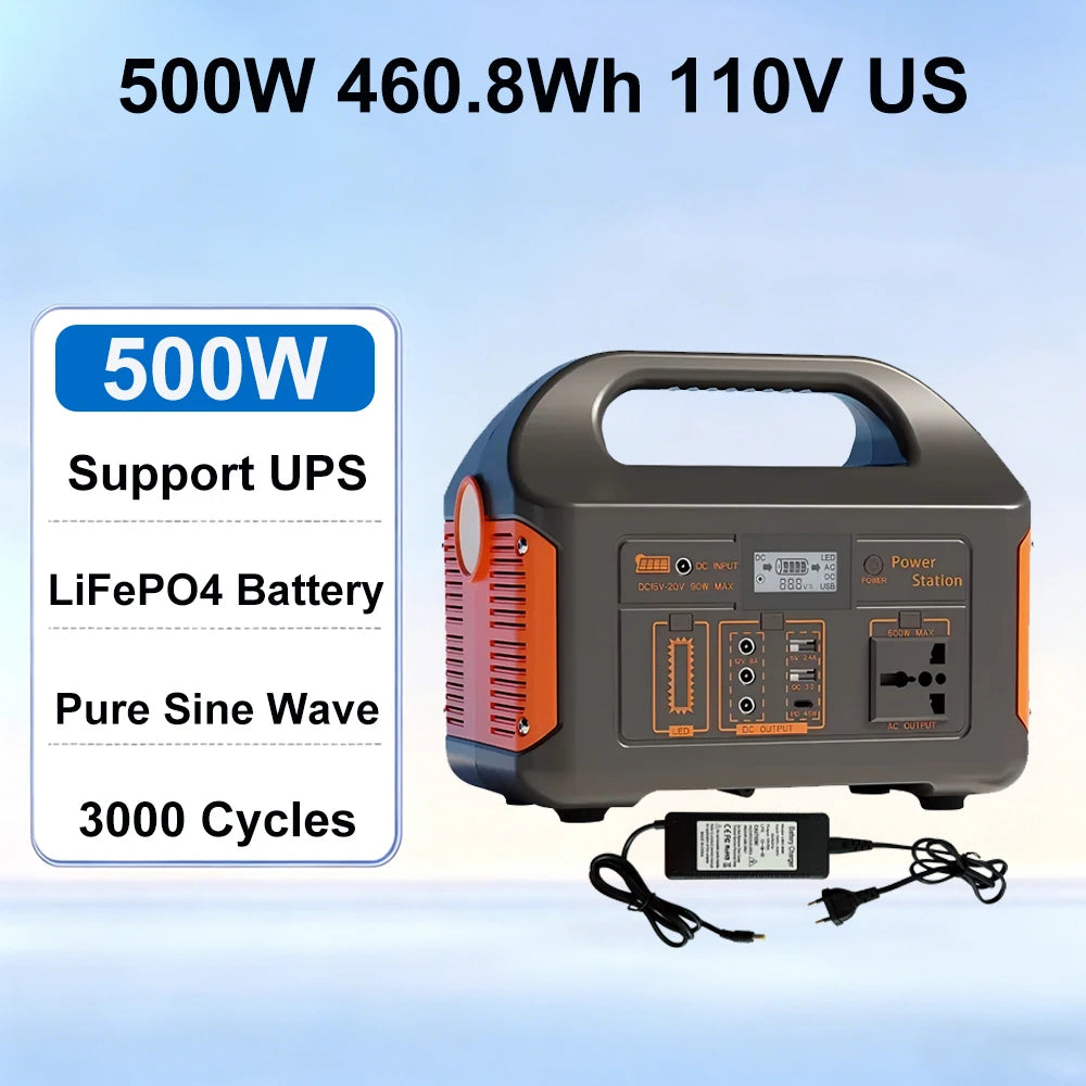 GaiaRay Portable LiFePO4 Power Station for Camping and Emergencies