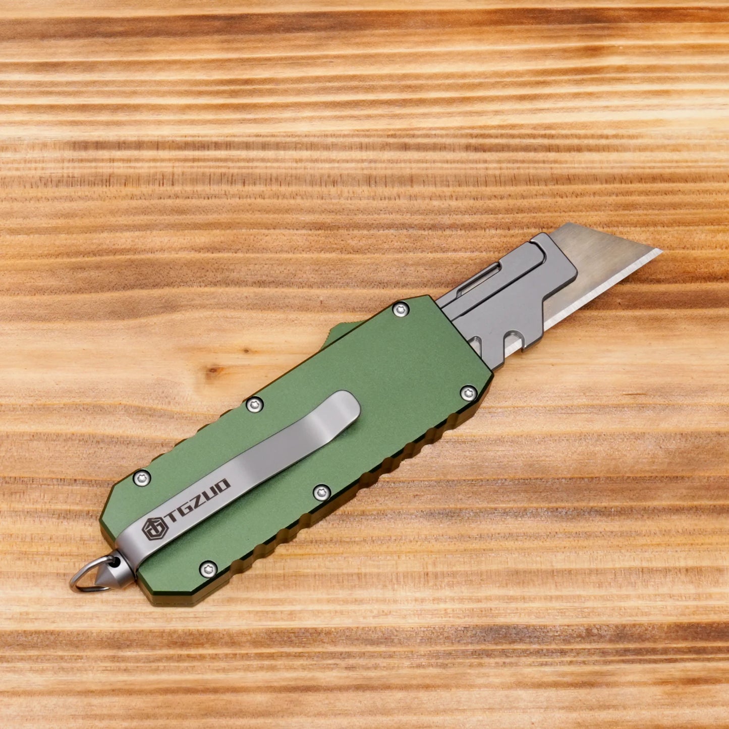 Aluminum Alloy Utility Knife, Pocket Knife with Clip, Box Cutter Knives, Outdoors EDC Tool Knife, With 10 Carbon Steel Blades