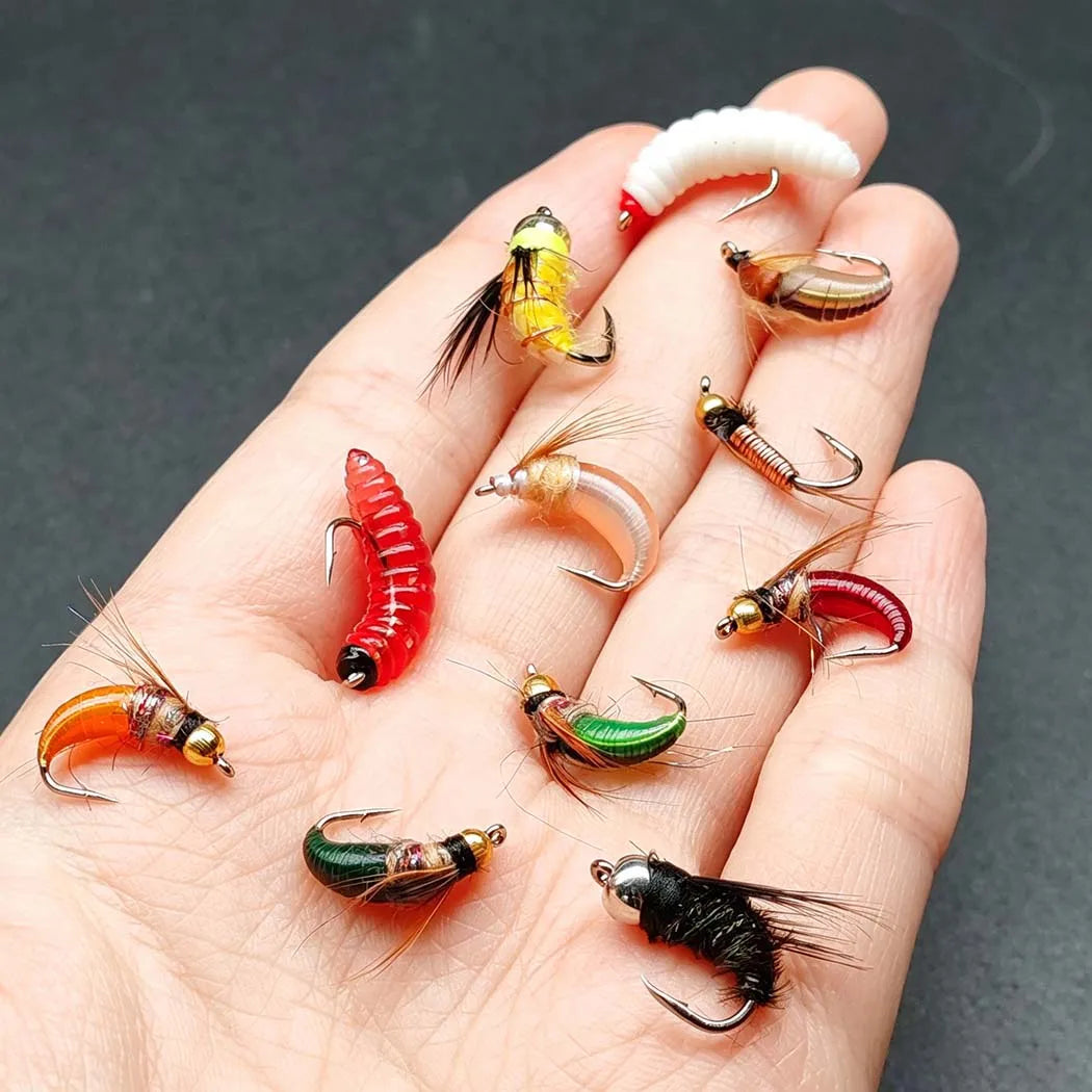 Fly Fishing Kit With Dry Wet Flies And Trout Nymphs