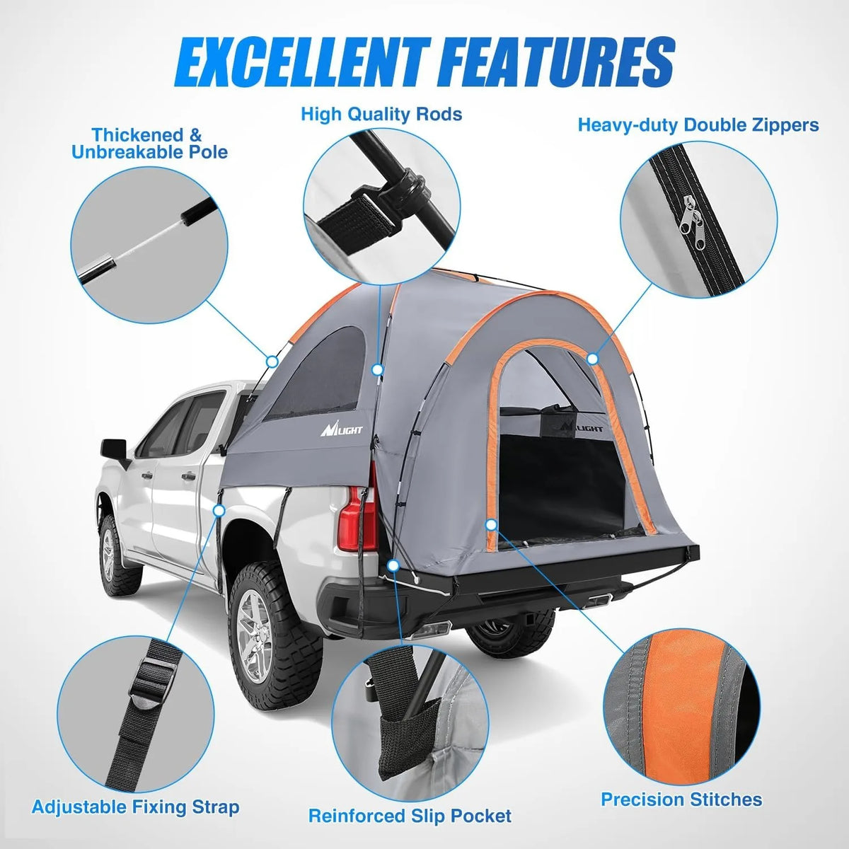 Nilight Waterproof Truck Bed Tent for Two People Camping